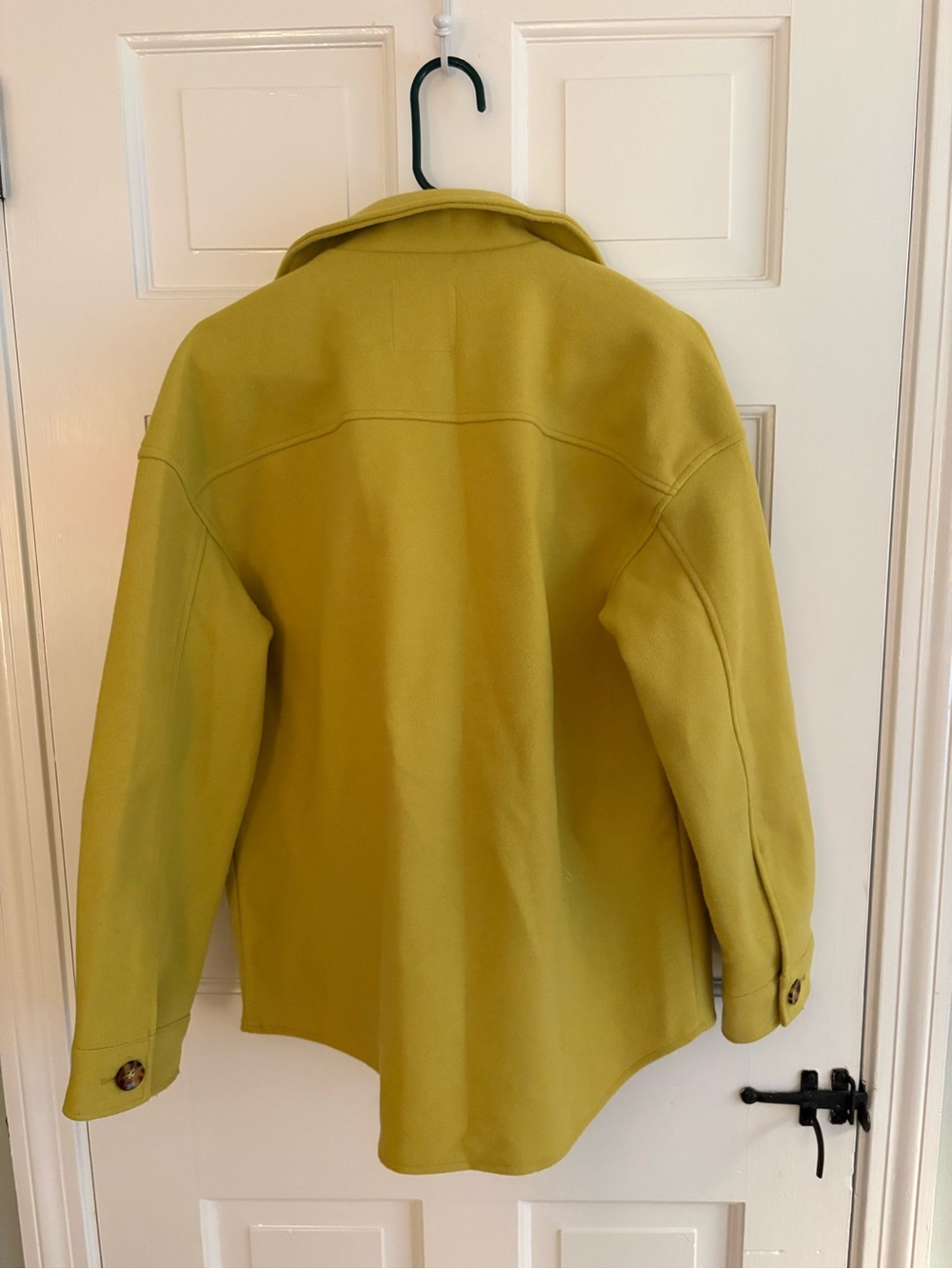 Chartreuse Button-Front Shacket Jacket - Picture 4 of 4